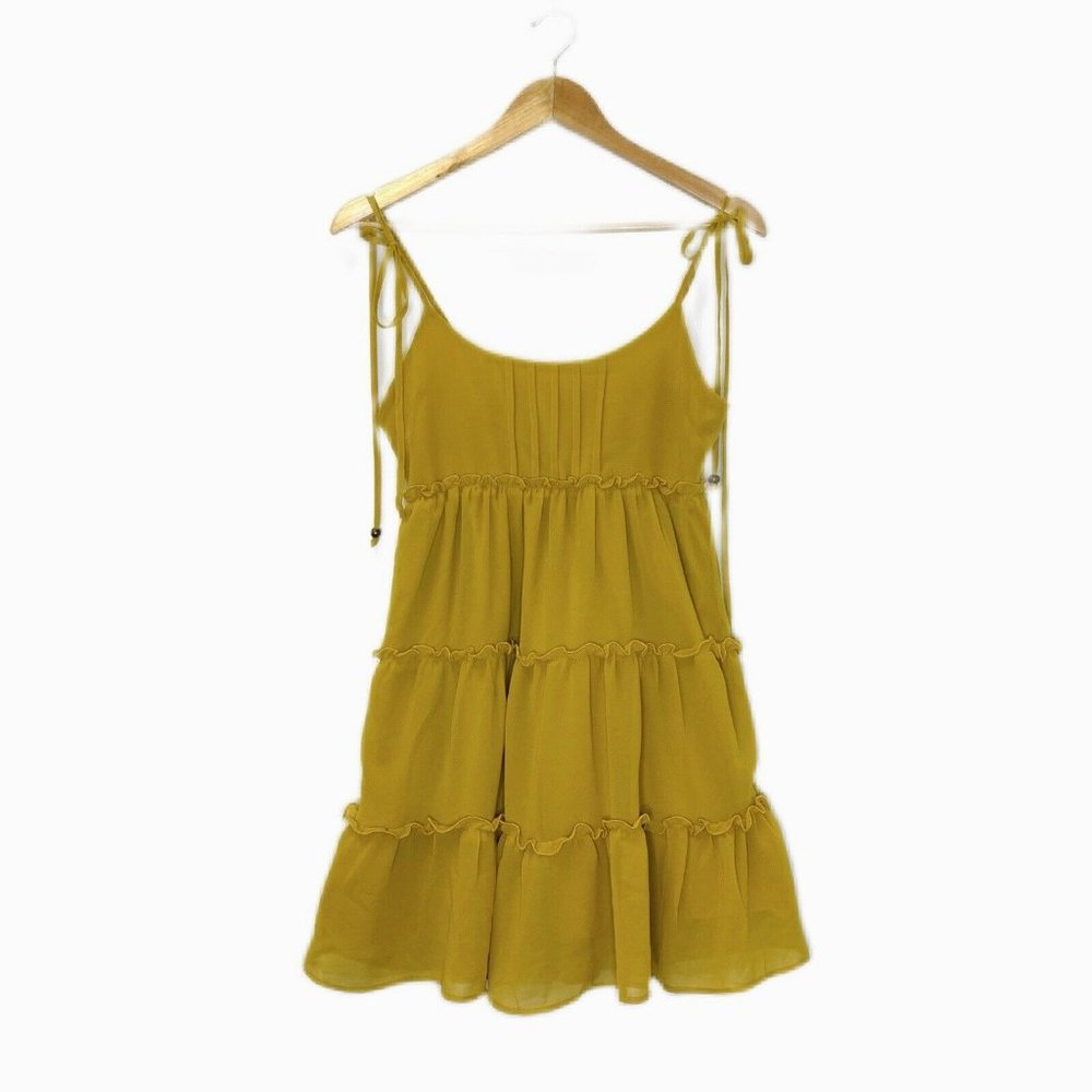 Forever 21 Yellow Peasant Dress